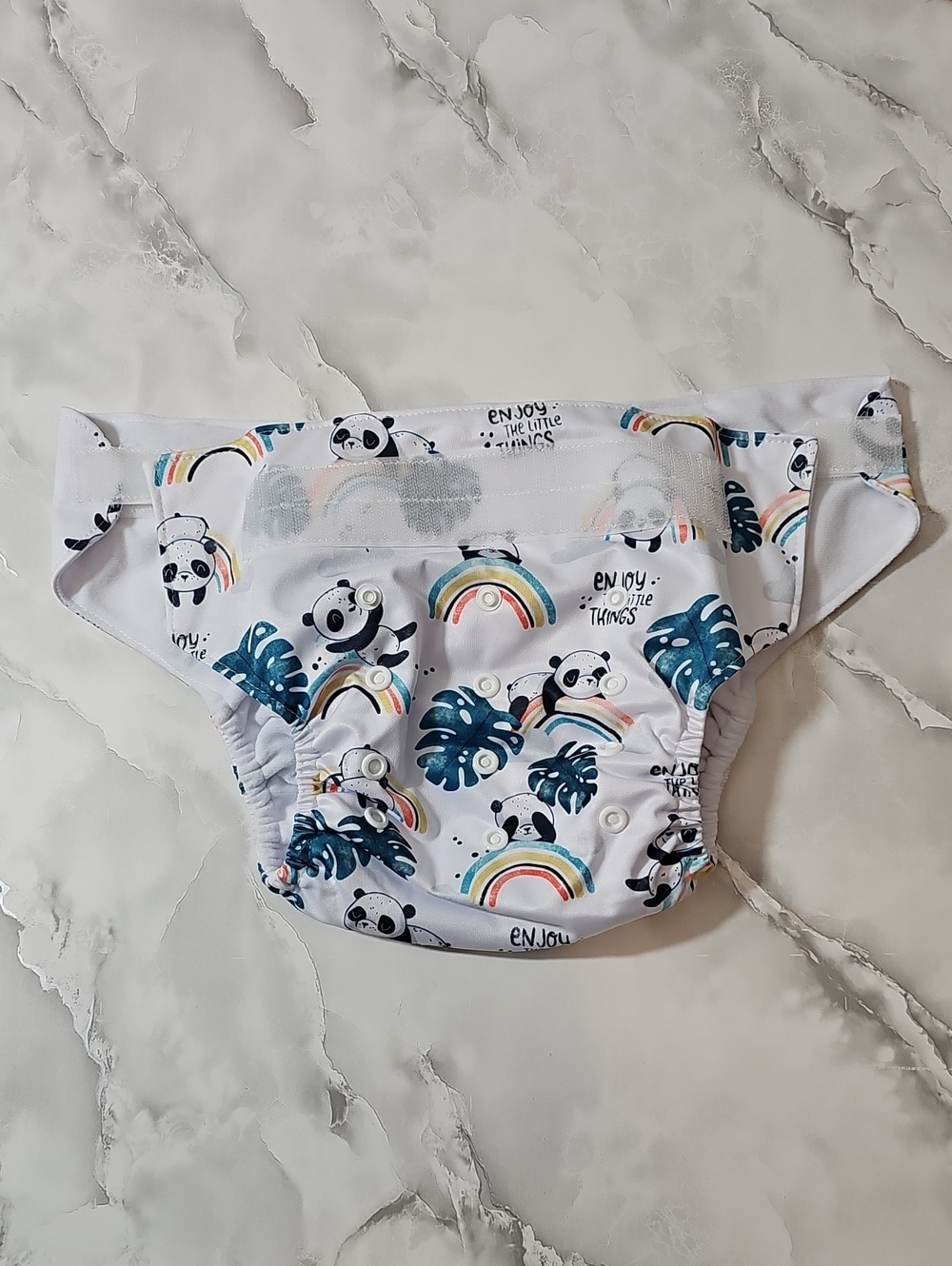 Large Reusable Pocket Cloth Diaper Adjustable Snaps Velcro Closure